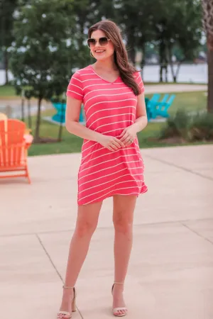 Abby Perfect V-Neck Striped Dress