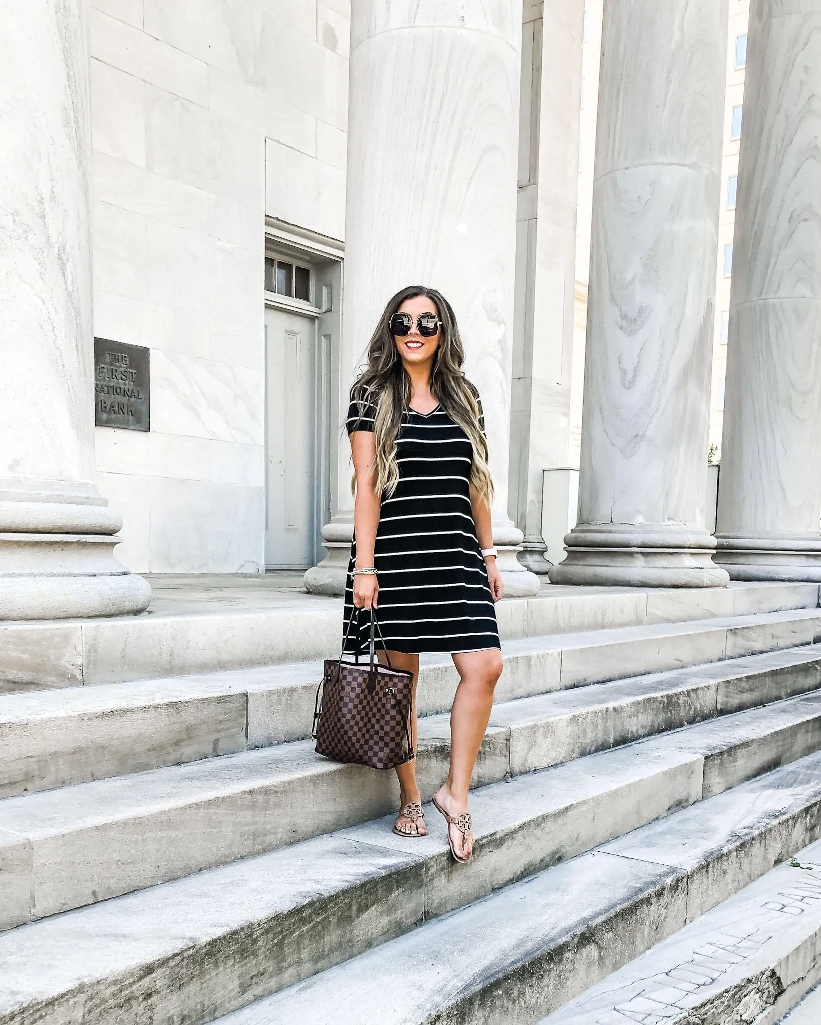 Abby Perfect V-Neck Striped Dress