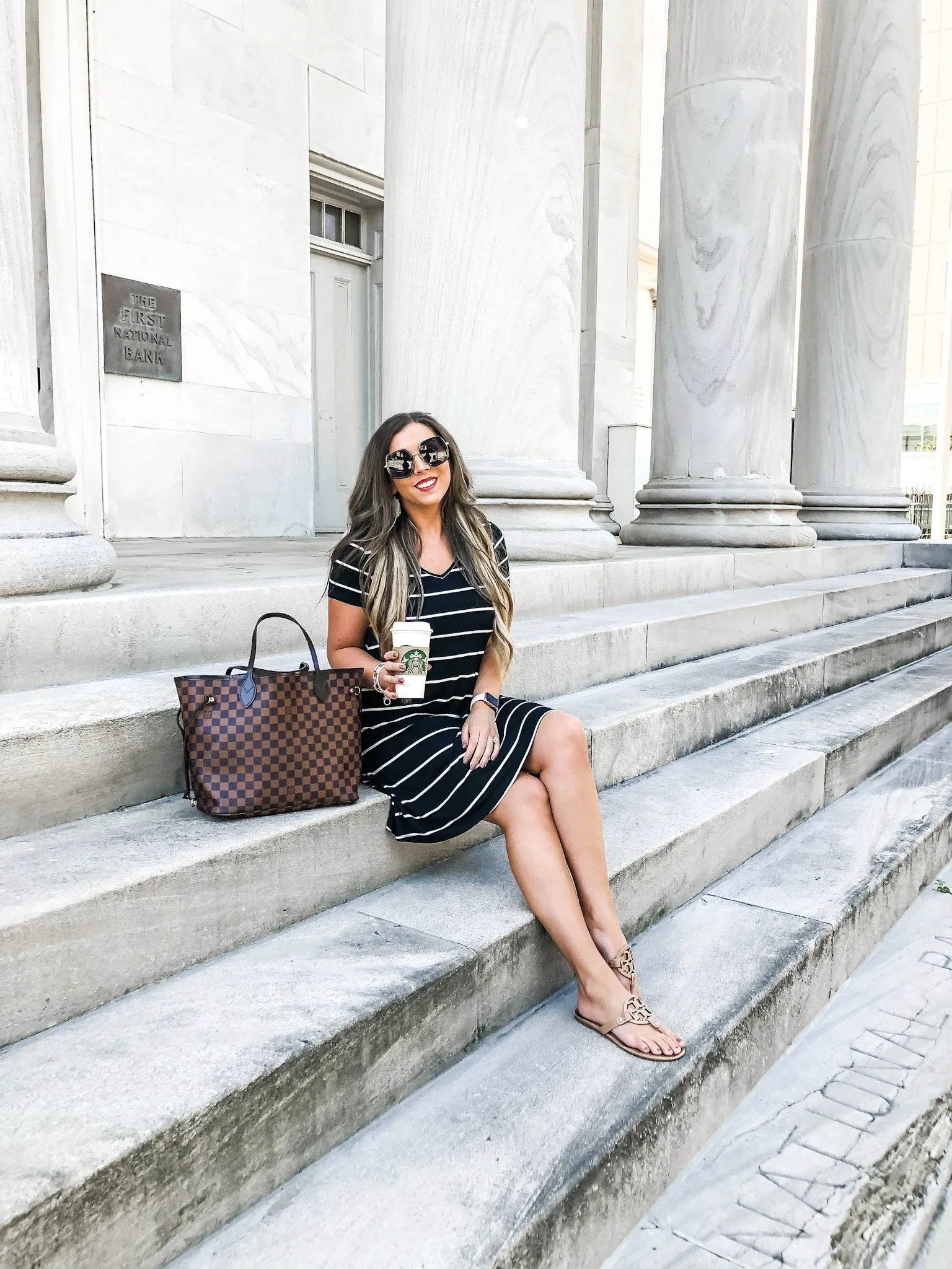 Abby Perfect V-Neck Striped Dress