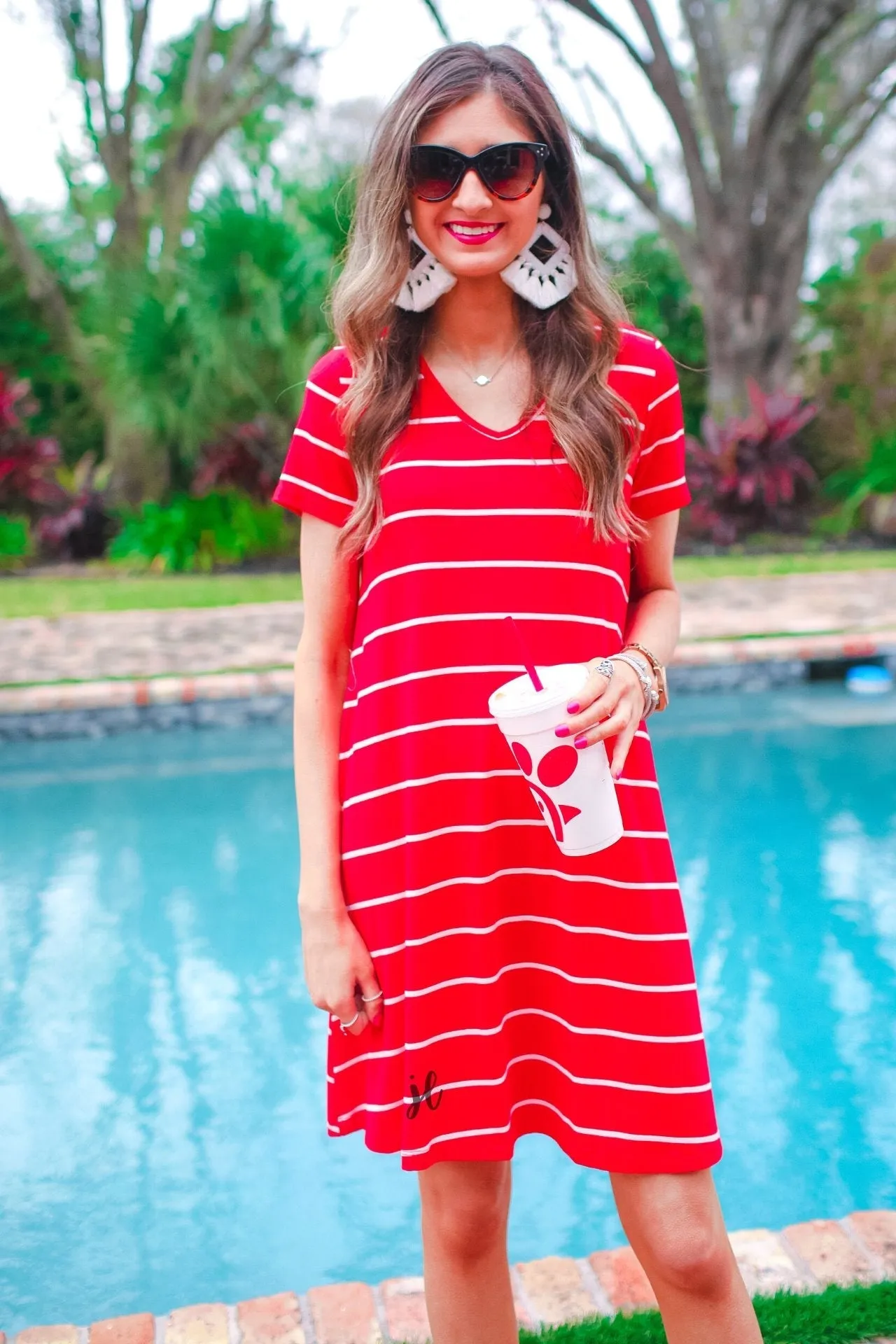 Abby Perfect V-Neck Striped Dress