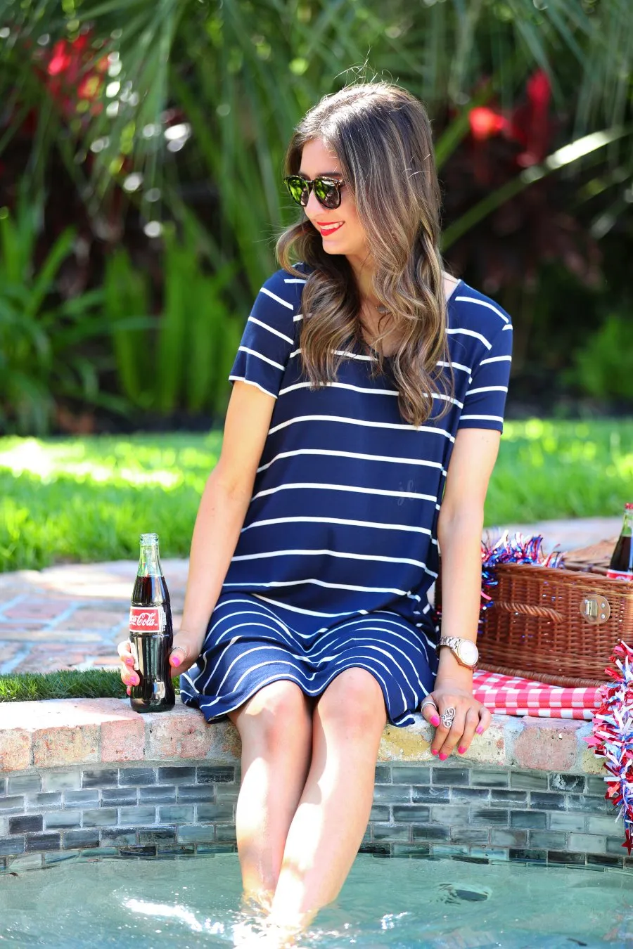 Abby Perfect V-Neck Striped Dress