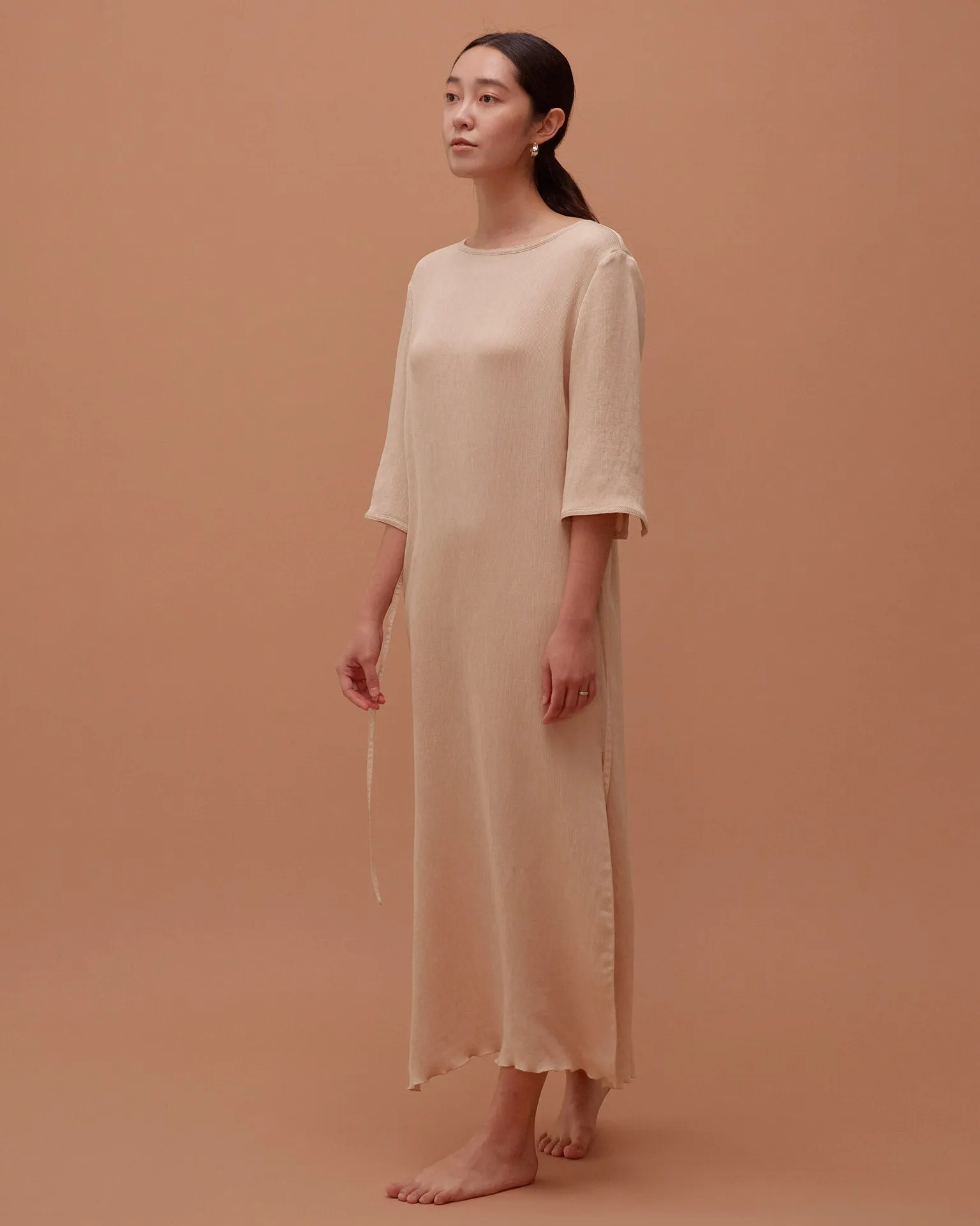 Accordion Dress / Sand Beige