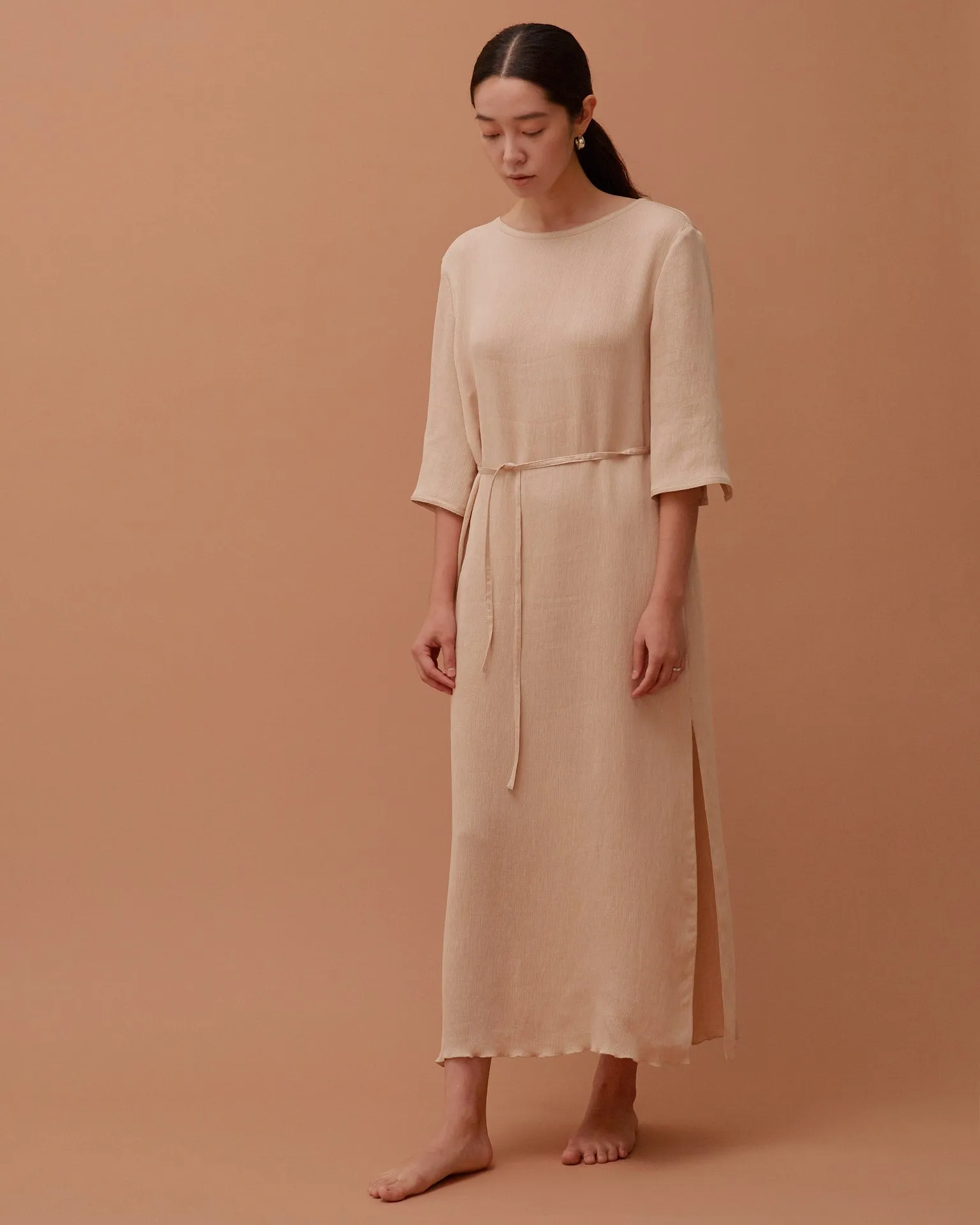 Accordion Dress / Sand Beige