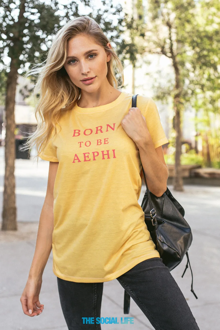 Alpha Epsilon Phi Born to Be Boyfriend Tee