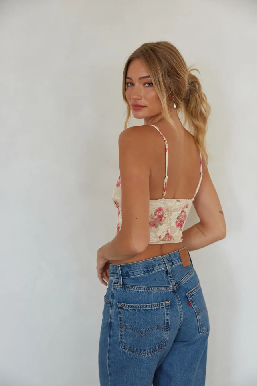 Alyssa Lace Floral Corset Top