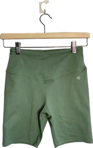 Anine Bing Green Blake Cycling Shorts Small