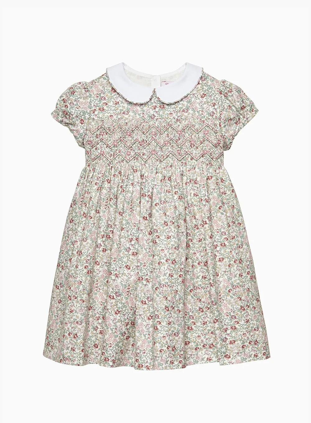 Arabella Smocked Dress in Pink Floral