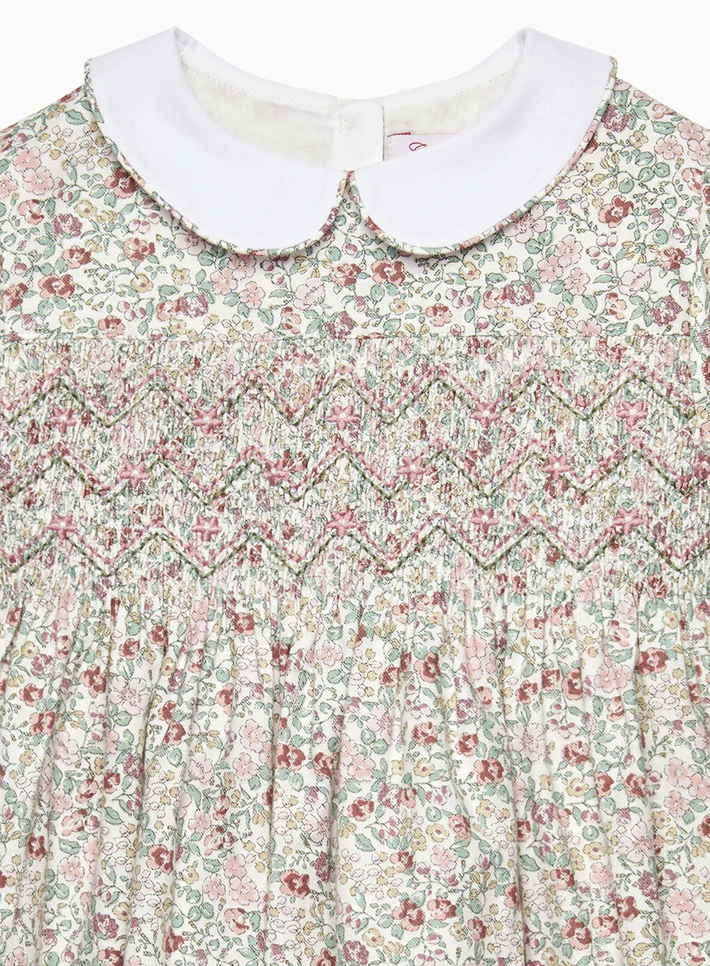 Arabella Smocked Dress in Pink Floral