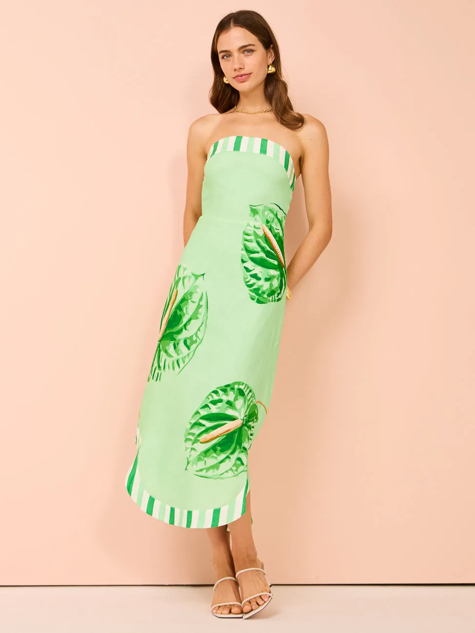 Aston Studio Maeve Dress in Midori Anthurium