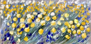 Billy buttons and wild flowers -art print