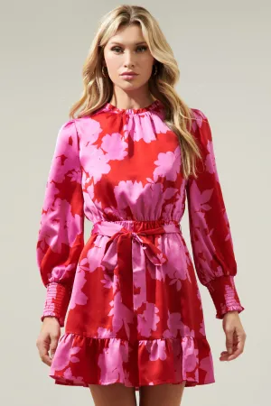 Burning Love Sevilla Satin Ruffle Dress