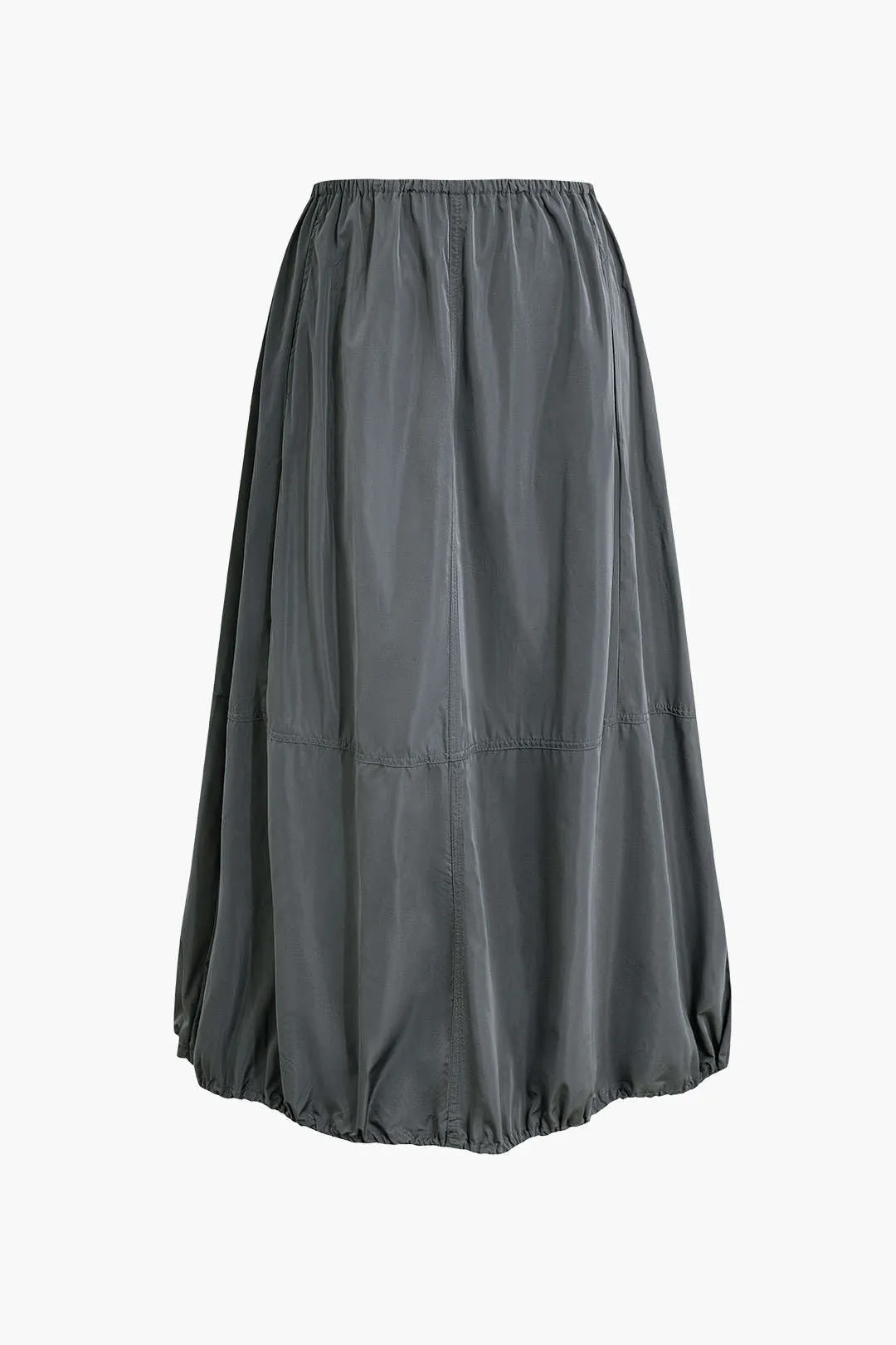 Cuff Hem Maxi Skirt