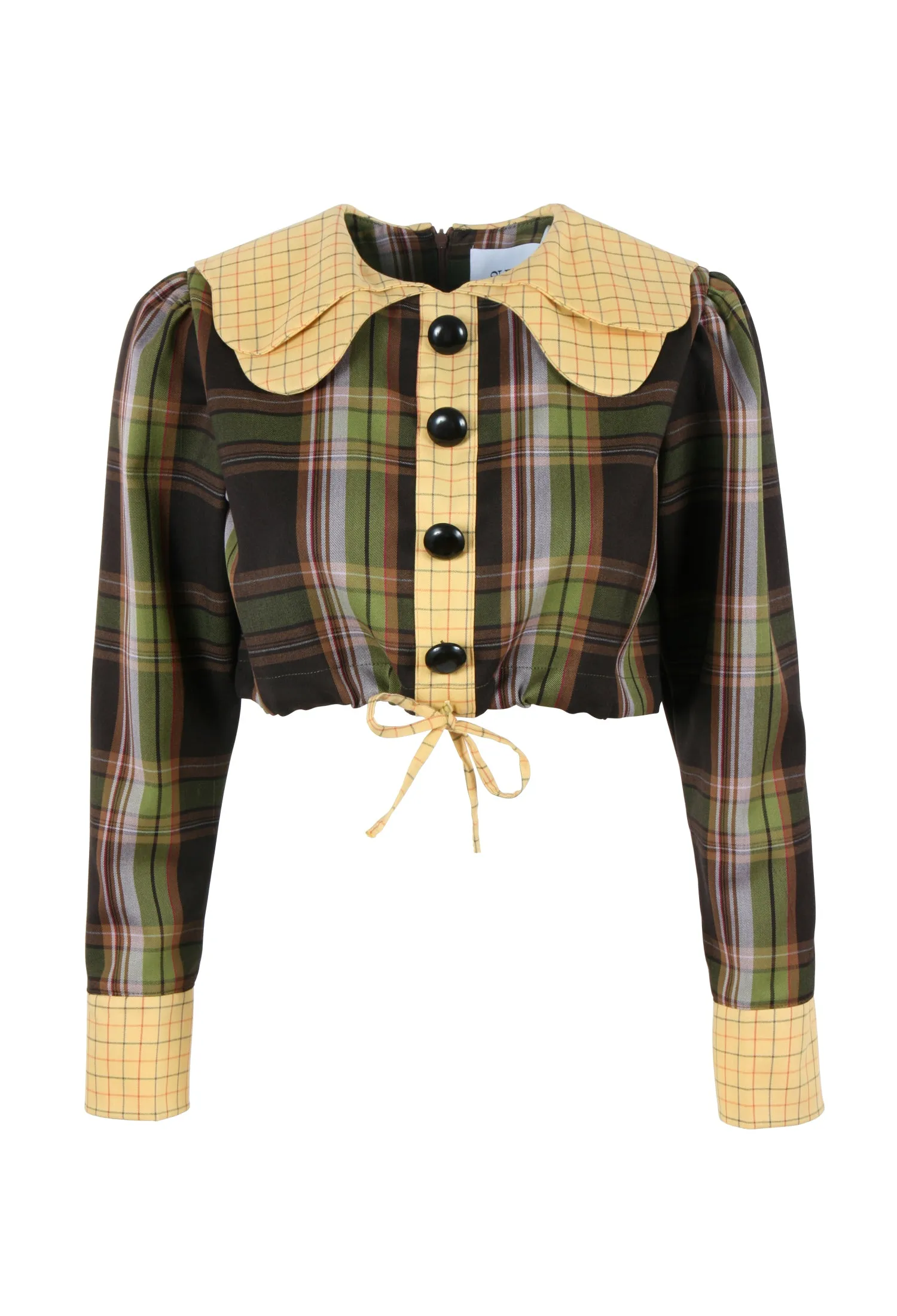 GRETEL BLOUSE BROWN PLAID