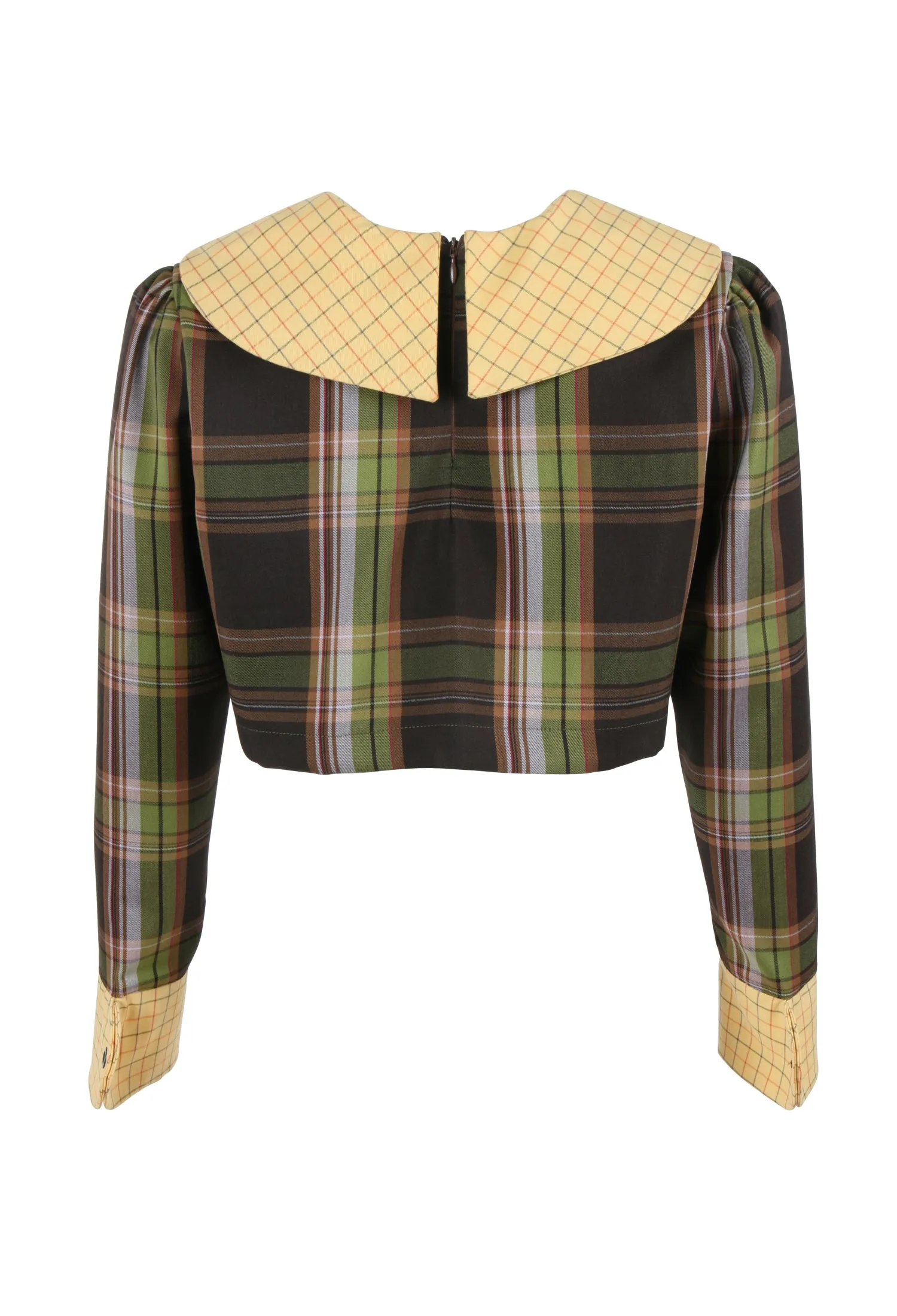 GRETEL BLOUSE BROWN PLAID