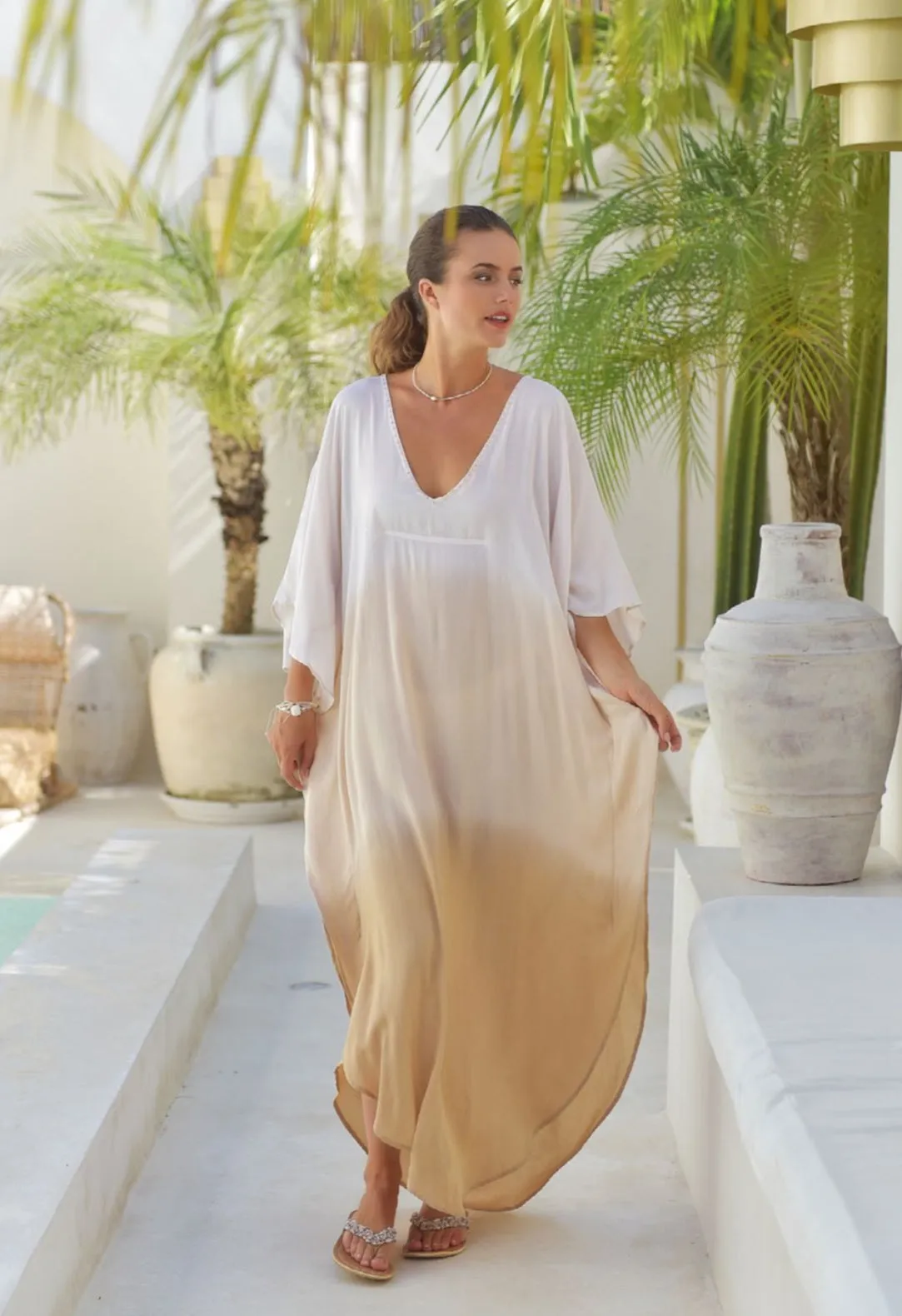 Kaftan Laurie Sunrise Ivory/Sand