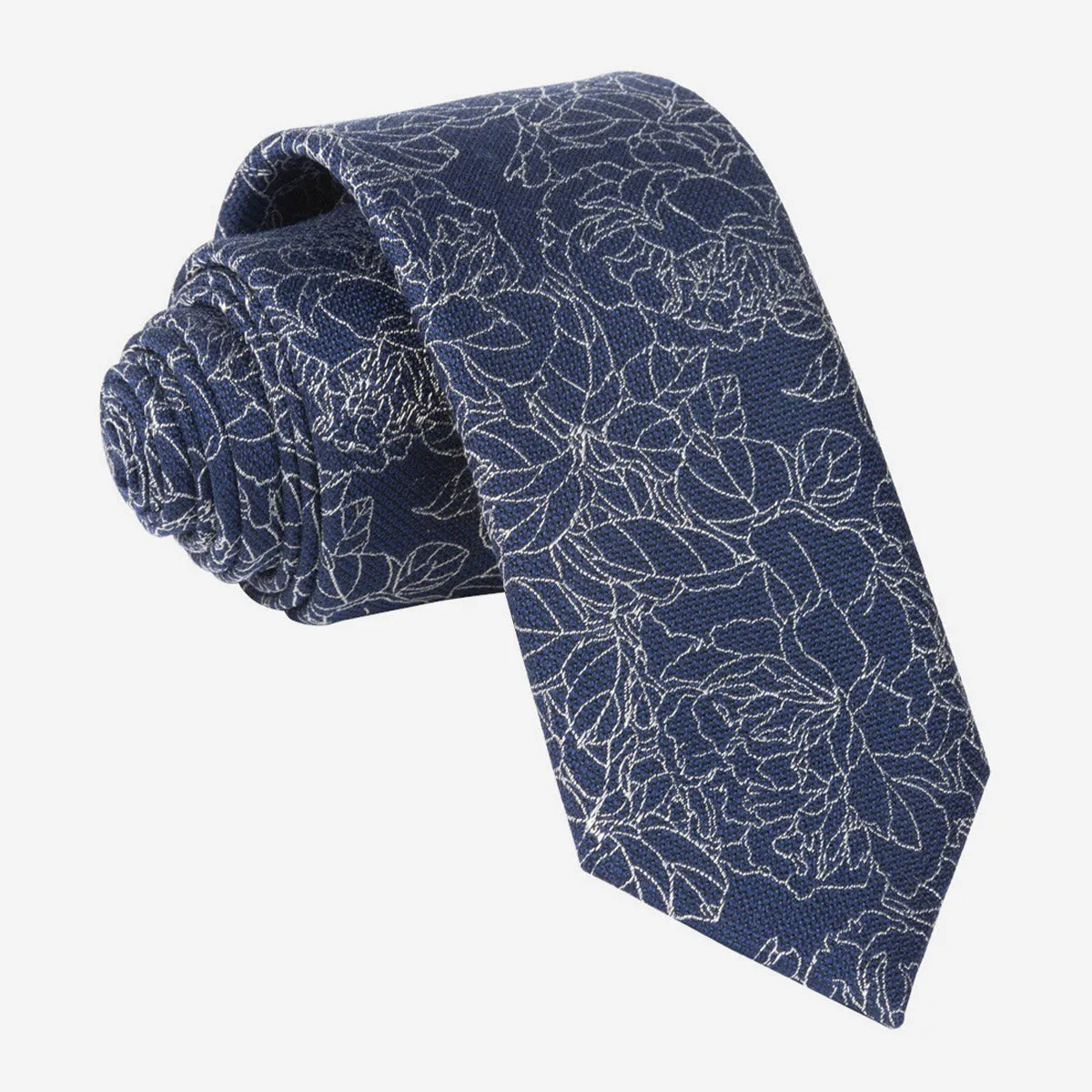 Lace Floral Navy Tie