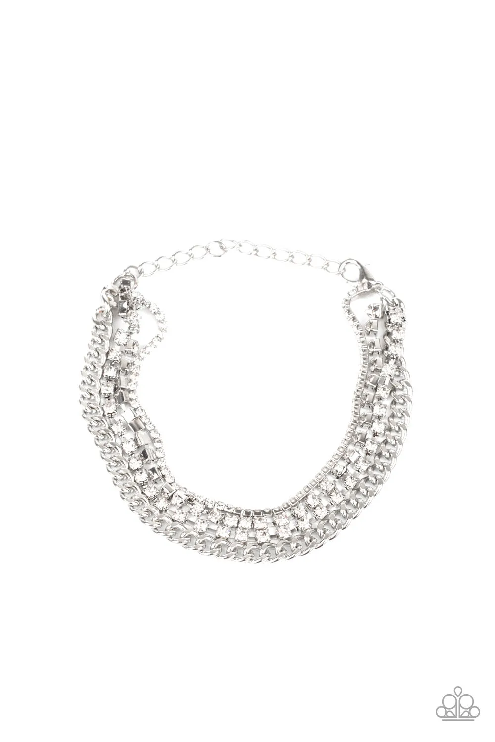 Paparazzi Brilliantly Beaming Bracelet White