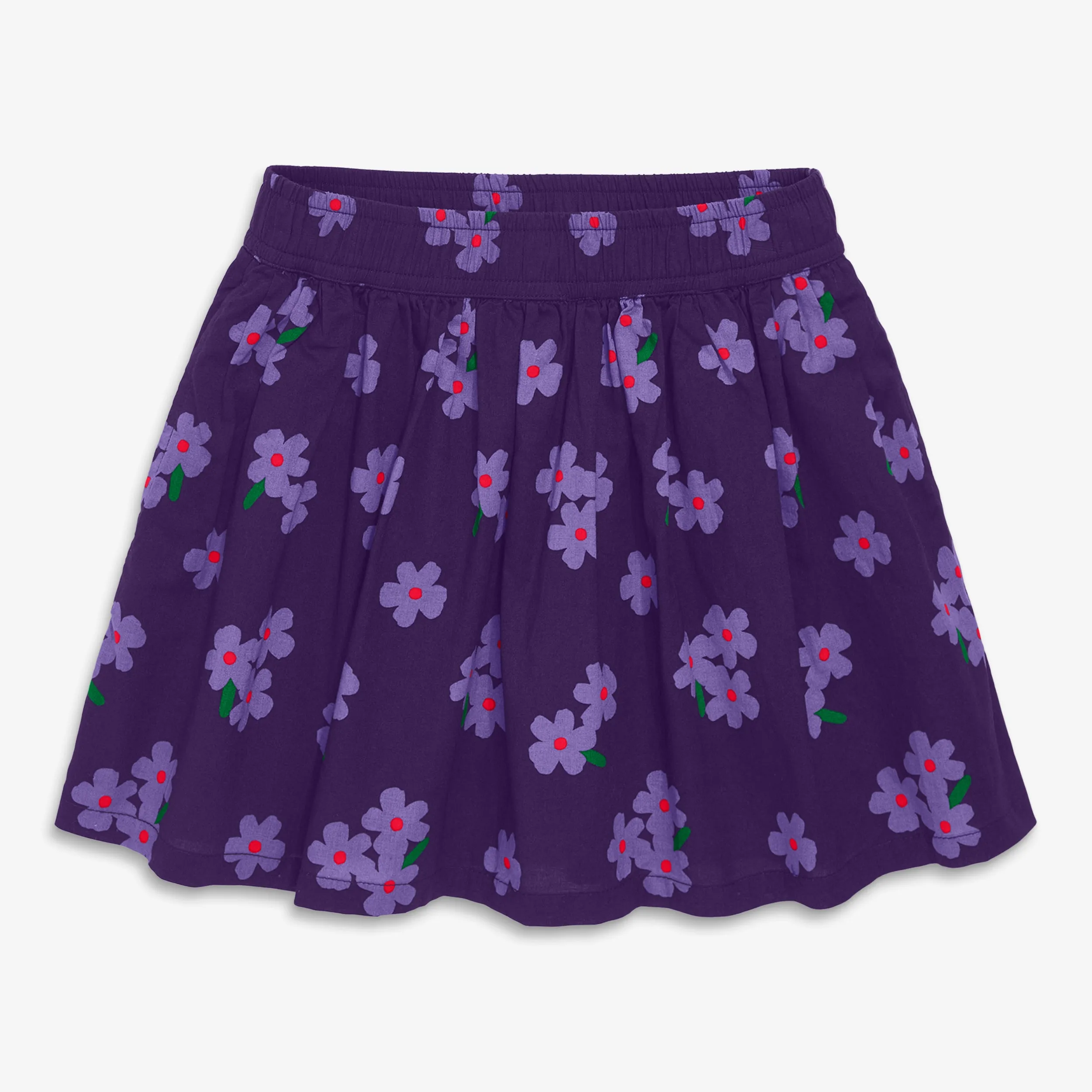 Pull-on pocket skirt in violets