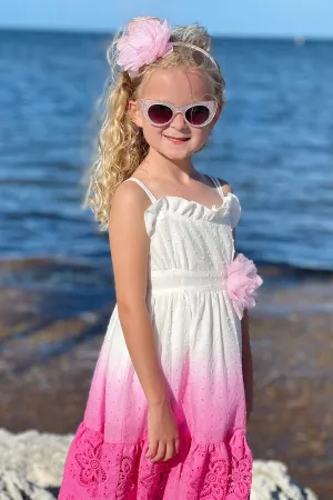 Ruffle Ombre Cotton Plus Size Girls Dress