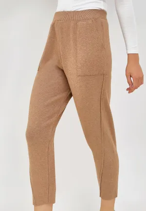 Sand Relaxed Knit Winter Pants