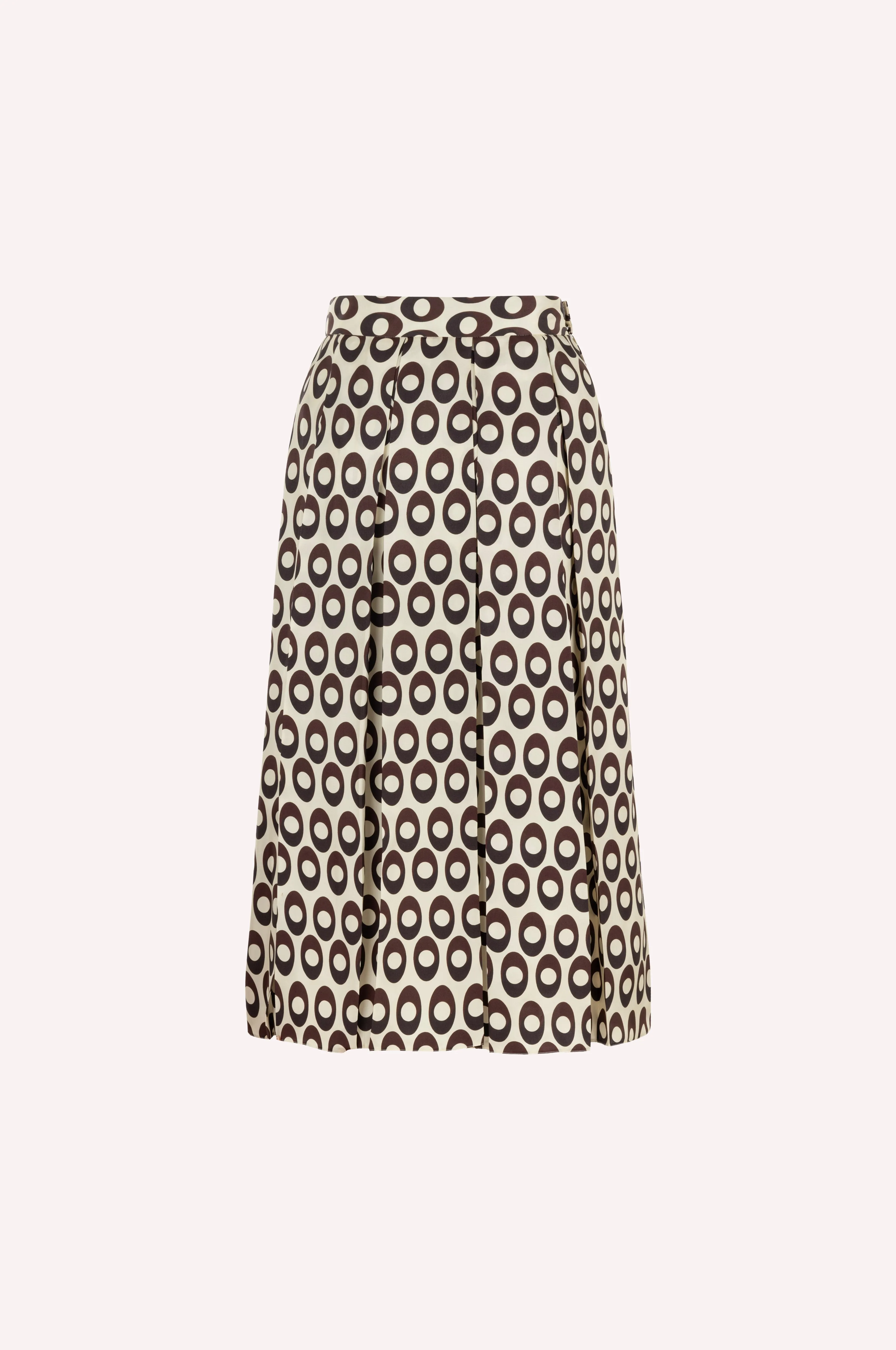 Silk Ellipse Print Skirt