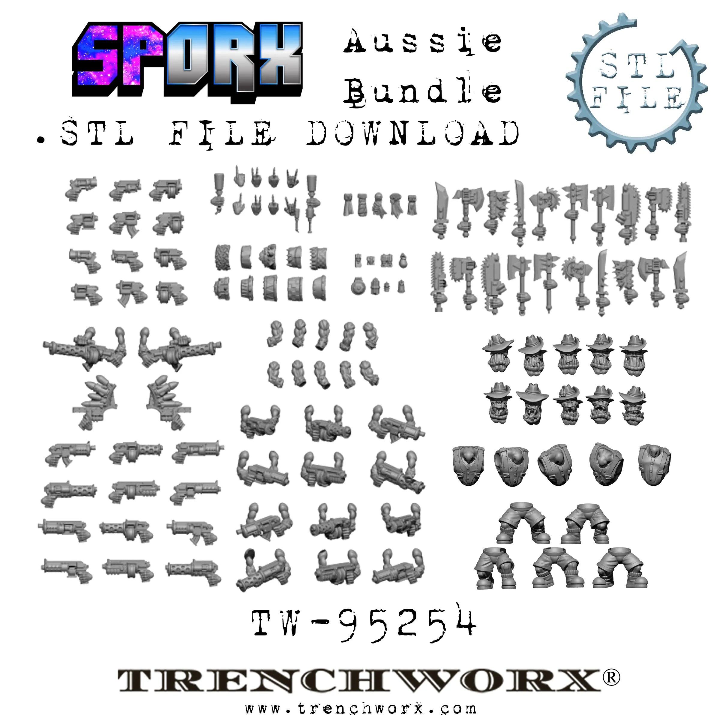 SpOrx Orc Aussie Bundle .STL Download