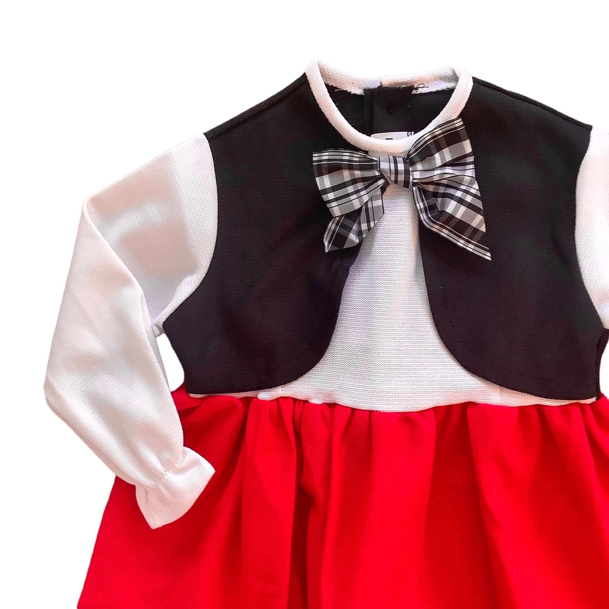 Vintage 1960's Bow  Dress 12-18M